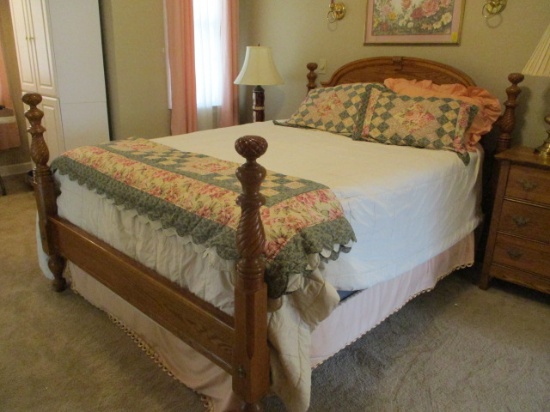 Jamestown Sterling Oak Queen Size Bed