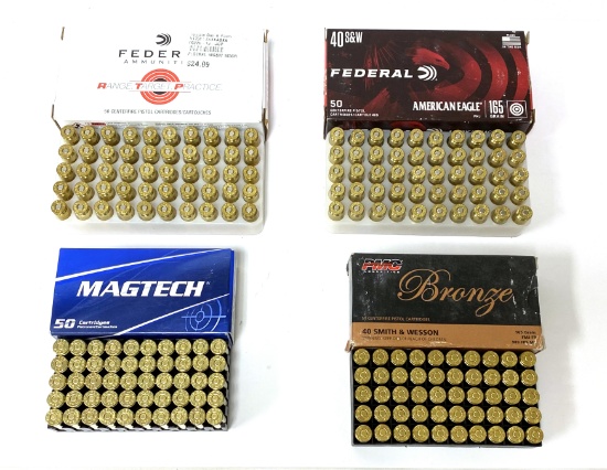 NIB 200rds. of .40 S&W FMJ Brass Ammunition
