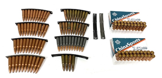 113rds. of Various 7.62x39 Ammunition - Most on stripper clips