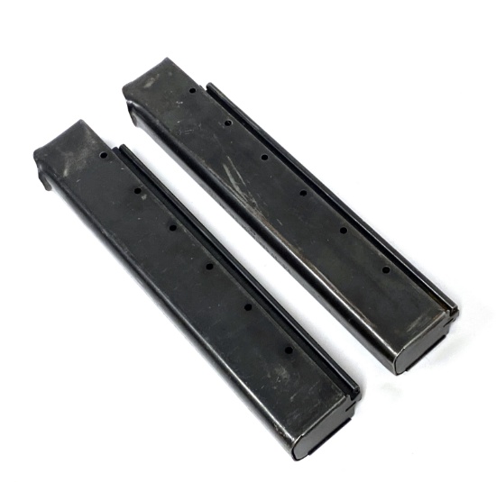 Pair of Vintage US - 30 Cartridge Cal. 45 Co. Blued Thompson Magazines