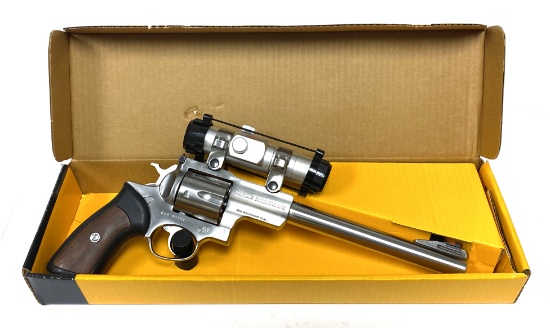 LNIB 1990 Ruger Super Redhawk .44 MAG. 9.5" Stainless Revolver w/ Scope