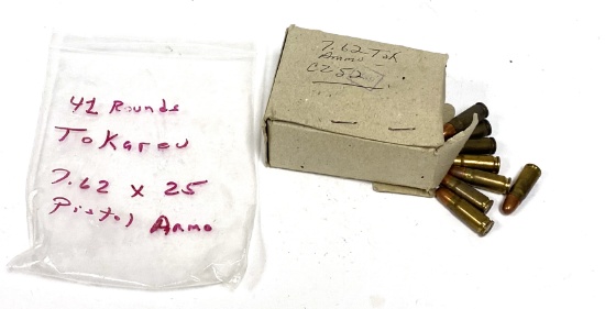 41rds. of 7.62x25 Tokarev Pistol Ammunition