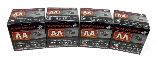 NIB 100 Shotshells of 28 GAUGE - Winchester AA Super Spot Sporting Clays 2-3/4" & 7.5 Shot