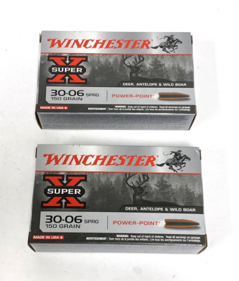 NIB 40rds. of .30-06 SPRG. 150gr. Power-Point Winchester Ammunition