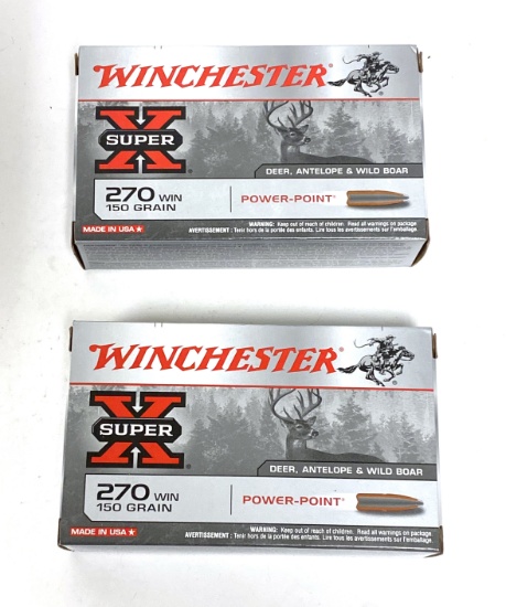 NIB 40rds. of .270 WIN. 150gr. Power-Point Winchester Ammunition