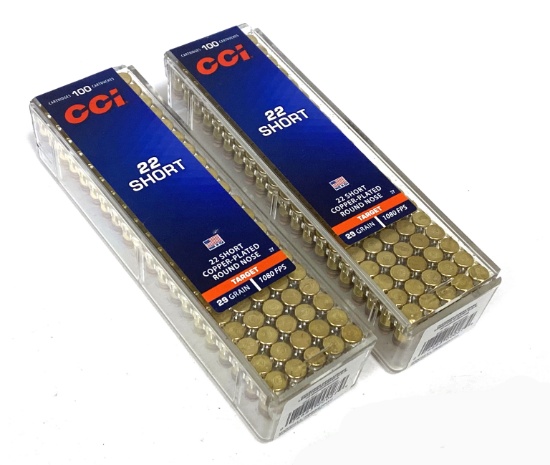 NIB 200rds. of .22 SHORT 29gr. Copper-Plated RN CCI Target Ammunition