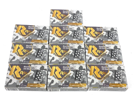 NIB 50 Shotshells of 12 GAUGE 9P/00 BUCKSHOT - 00 BUCK 2-3/4"