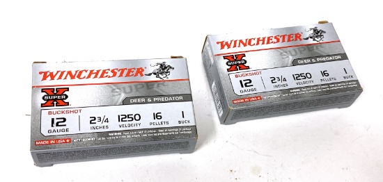 NIB 10 Shotshells of 12 GAUGE BUCKSHOT - 1 BUCK 2-3/4" Winchester