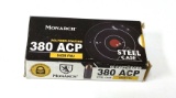 NIB 50rds. of .380 ACP Monarch 94gr. FMJ Steel Case Ammunition