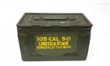 Collectible US WWII .50 Caliber M2 Ammunition Box for AP Incendiary M8 Linked Rounds