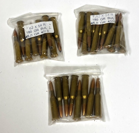 New 29rds. of 7.62x54r 180gr. BUL Ammunition