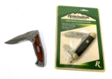 NIB Remington Black Delrin Camper's Knife & Winchester Lockback folding Pocket Knife