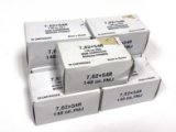 NIB 140rds. of 7.62x54r 148gr. FMJ Non-Corrosive, Berdan Primed Russian Ammunition