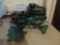 Vintage Lefton's Stoneware Holly Snack Sets, Dip Bowl, Christmas Tree Dish,