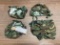 (3) Woodland Camouflage Helmet Covers & (1) Sleeping Bag Cover