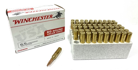 NIB 60rds. of 6.5 CREEDMOOR 125gr. Winchester Open Tip Range Ammunition
