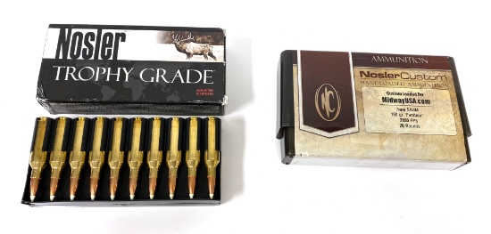 NIB 40rds. of Nosler 7MM SAUM Ammo - Trophy Grade 160gr. Accubond & Partition