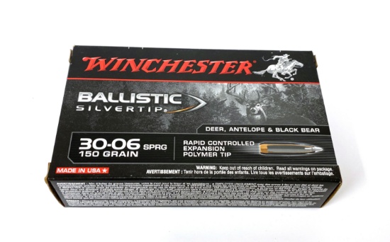 NIB 20rds. of .30-06 SPRG. 150gr. Winchester Ballistic Silvertip Ammunition
