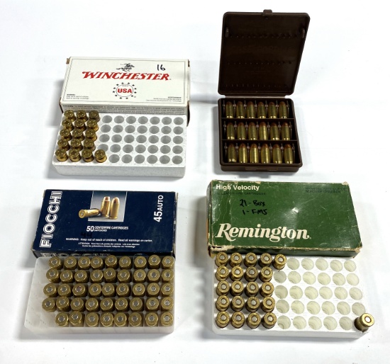 100 Rounds - 4 Boxes NIB Partial .45 AUTO Ammunition - 21 are JHP