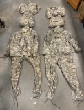 (4) Digital Camouflage US Army ACU Uniforms & 2 Caps - Size: Medium-Regular