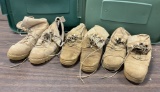 3 Pairs of Used US Army Coyote Vibram Boots - Size 10 R