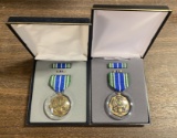 Pair of US Army Achievment Medal 1775 in Cases
