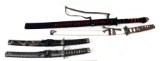 (4) Samurai Swords with Scabbards