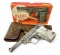 Rare Factory Engraved Silver Spanish ASTRA Model 2000 Camper .22 Short Long Barrel Pistol in Box