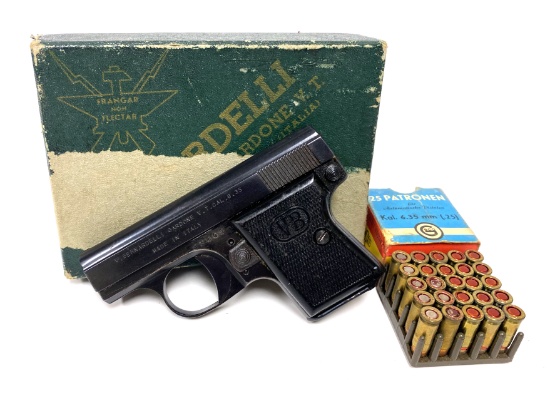 1968 V. Bernadelli Cardone VP 6.35mm (.25ACP) Semi-Auto Vest Pocket pistol + Ammo