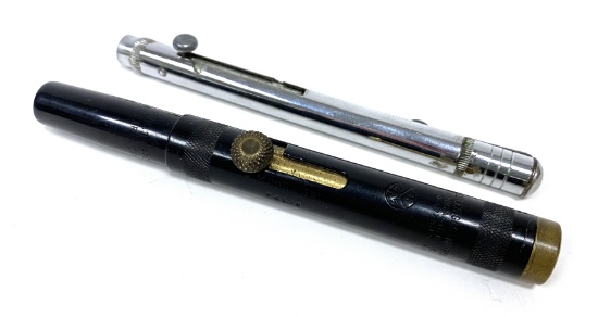 Pair of Tear Gas Fountain Pens - Hercules Model 35 & Italian Pen