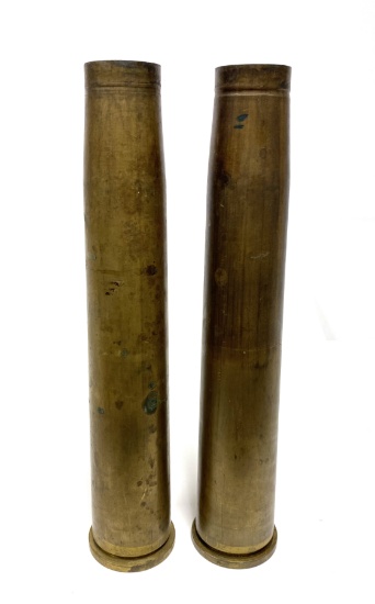 Pair of WWII 40mm Mk. 1 Bofors US Navy Brass shells