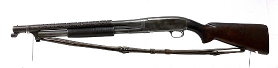 WWII 1943 U.S. Winchester Model 12 Trench Gun 12 GA. Pump Action Shotgun with Leather Sling
