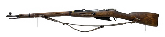 1939 Finn Capture Tula Mosin-Nagant M91/30 7.62x54r Bolt Action Rifle w/ Leather Sling