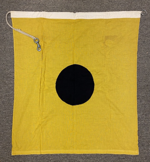 Collector's Grade WWII 1943 Dated I-India Nautical Signal Flag