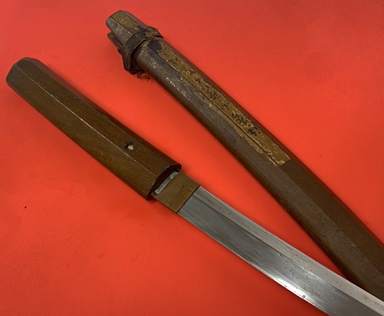 Authentic Japanese Wakizashi in Shirasaya with Inscription