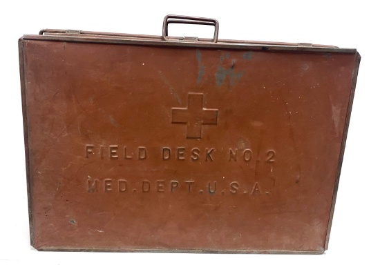 Original WWI AEF Medical Field Desk No. 2 with Contents