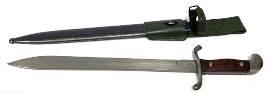 Matching Argentine M1909 Mauser Machete Bayonet with Scabbard, & Frog by Kirschbaum & Co.