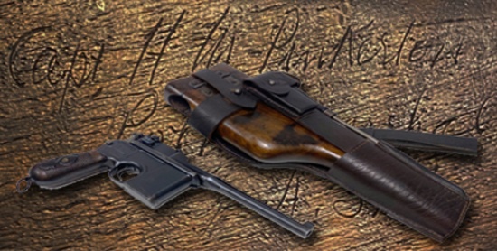 Excellent WWI Named to Capt. Bringback Mauser C96 M1916 Broomhandle "Red 9" 9MM Pistol and Stock