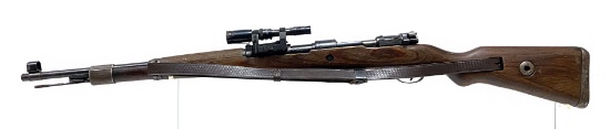 Late WWII German Nazi K98 Mauser "byf 45" Bolt Action Sniper Rifle with ZF41 Scope