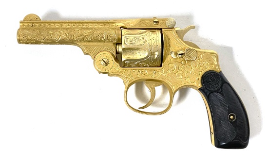 Scarce Gold Engraved Smith & Wesson .38 Double Action Perfected Model Revolver