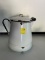 LARGE WHITE TIN PAIL WITH HANDLE