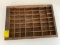 VINTAGE WOODEN PRINTERS BLOCK TRAY