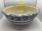 VINTAGE BLUE AND WHITE SPONGEWARE BOWL