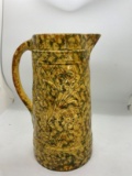 VINTAGE YELLOWARE/SPONGE WARE PITCHER