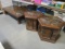 Retro Style Coffee Table and Pair of Hexagonal End Tables w/ Molded
