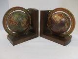 Pair World Globe Bookends