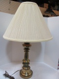 Antique Brass Finish Candle Stick Table Lamp