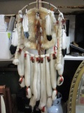 Native American Fur, Wool and Feather Dream Catcher