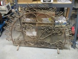 Wrought Iron and Mesh Fireplace Screen