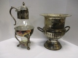 Silverplated Champagne Bucket and Coffee Carafe Warmer
